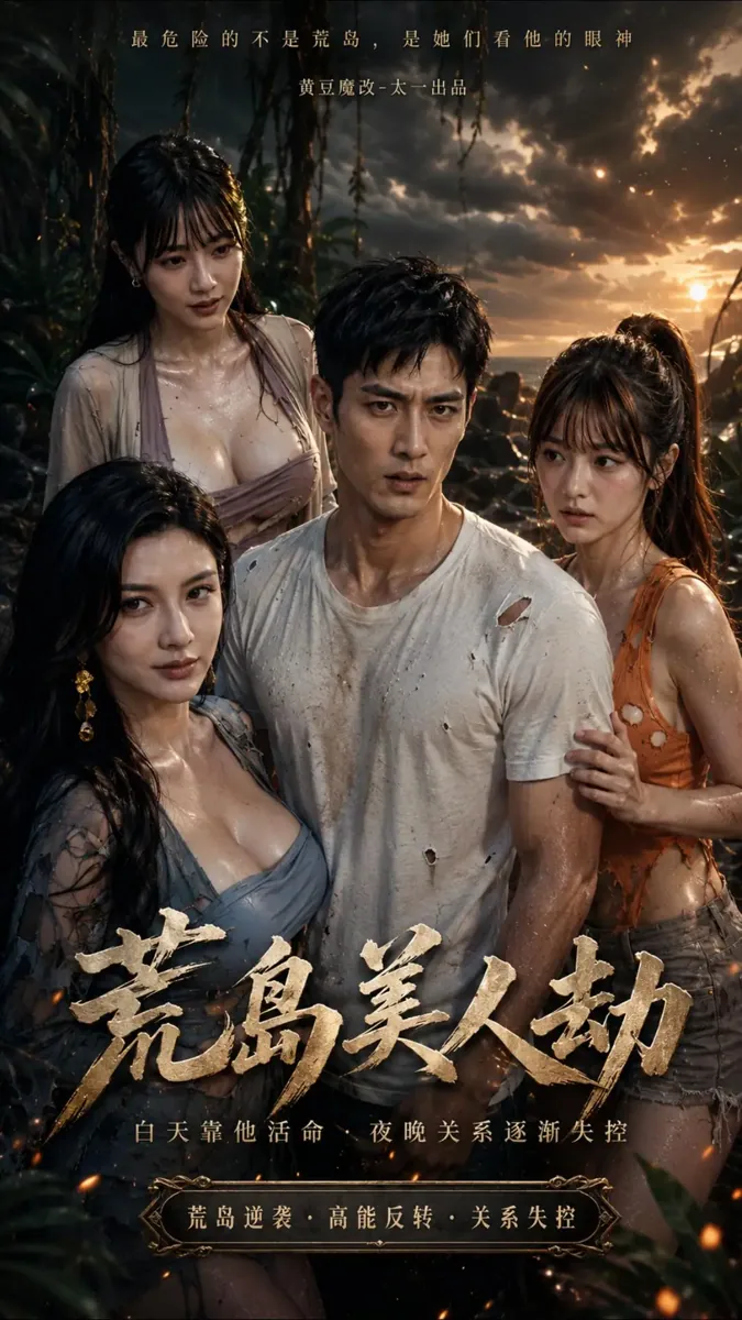 《荒岛美人劫》短剧封面